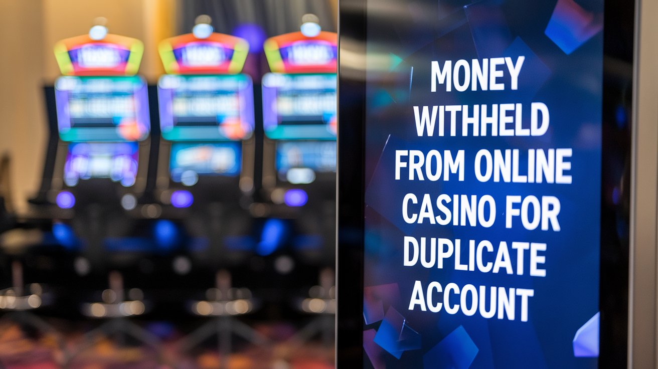 Money Withheld From Online Casino for Duplicate Account